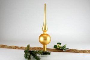 Christbaumspitze 25 cm inkagold matt