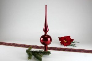 Christbaumspitze 25 cm ochsenblut glanz