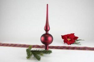 Christbaumspitze 25 cm ochsenblut matt