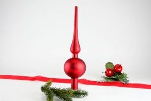 Christbaumspitze 25 cm rot matt