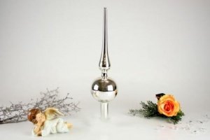 Christbaumspitze 25 cm silber
