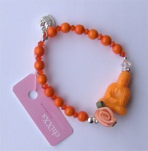chiXXs Armband Happy Buddha orange Gröss