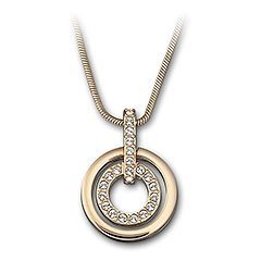 Circle Anhänger, rosa vergoldet