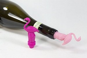 CKB Ltd® Set of 2 Pink Flamingo Wine Bottle Stoppers Weinflaschenverschluss und Flaschenverschluß 