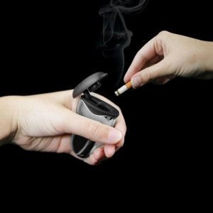 CLEAN SMOKER Taschen Aschenbecher, chrom