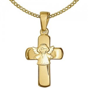 CLEVER SCHMUCK Goldener Anhänger Kreuz
