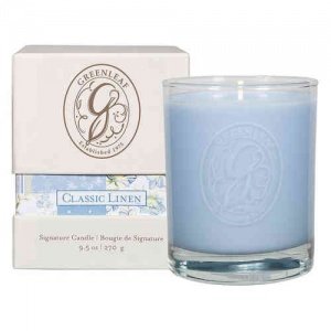 -Classic Linen- Box Jar Candle, Greenlea