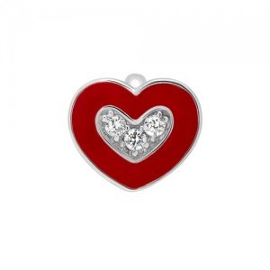 Clip Charm Silber "Herz" Zirkonia