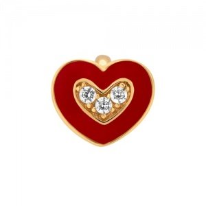 Clip Charm Silber vergoldet "Herz"