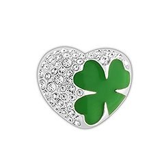 Clover Heart Charm Clip