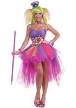 Clown-Frau Tutu Petticoat bunt