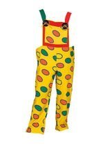 Clown Latzhose Kostüm gelb-grün-blau