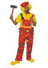 Clown Latzhose Kostüm rot-grün-blau