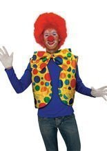 Clown Weste Punkte gelb-bunt