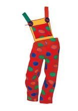 Clownfrau Latzhose Clown Damenkostüm rot
