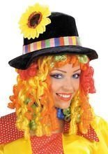 Clownhut mit bunten Locken