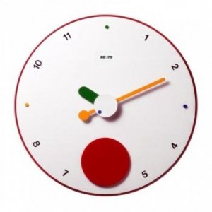 CONTRATTEMPO 987 Wand-Pendeluhr weiß / Z