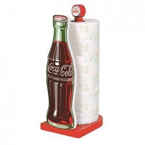 Coca-Cola Küchenrollenhalter aus Holz