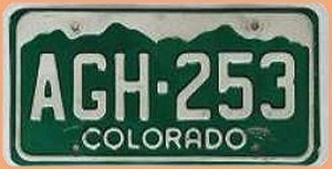 Colorado Souvenir Autokennzeichen
