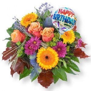 Colours und Miniballon Happy Birthday