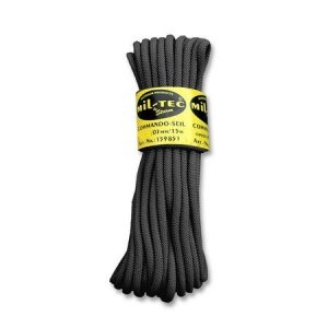 Commando Seil 15 Meter schwarz 7mm