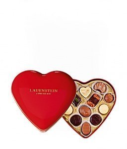 Confiserie  Lauenstein  Herzdose mit Schokoladen-Pralinen von Lauenstein (150g Packung)