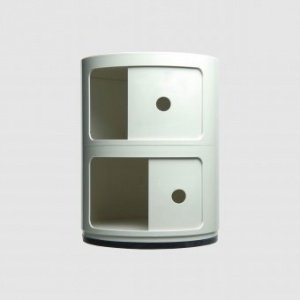 Container Componibili 2 rund weiß