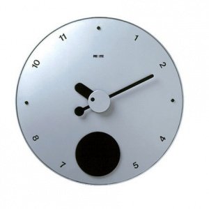 Contrattempo Wand-Pendeluhr aluminium