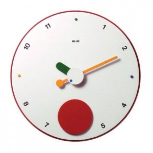 Contrattempo Wand-Pendeluhr weiß