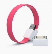 Coole Flachband USB-Dock Kabel - Pink