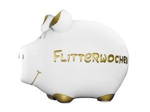 Cooles Keramik - Sparschwein -- Flitterw