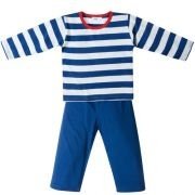 Cotton People Organic - Pyjama blau-weiß