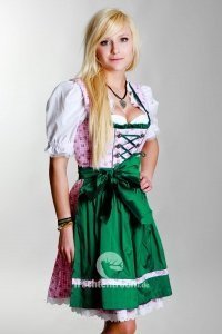 Country Line Dirndl Lisa rosa-tanne