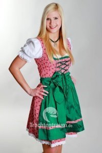 Country Line Dirndl Lisa rot-tanne