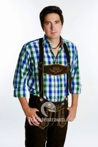 Country Line Trachtenhemd marine/tanne