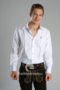 Country Line Trachtenhemd weiss-rot