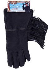 Cowboy Handschuhe mit Fransen schwarz