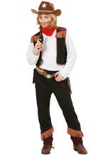 Cowboy Wildwest Kinderkostüm schwarz-bra