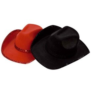 Cowboyhut Night Fever, schwarz