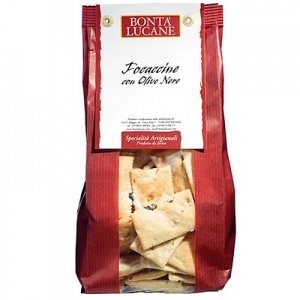 Cracker mit getrockneten Oliven Focaccin