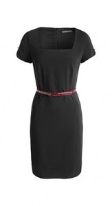 Crepe Etui-Kleid mit Gürtel