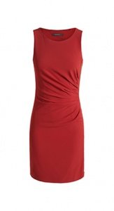 Crepe-Kleid mit Akzentzipper