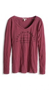 Crinkle-Longsleeve aus Baumwolle