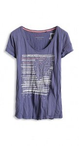 Crinkle-Shirt mit Frontprint