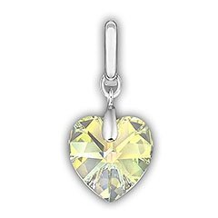 Crystal Aurore Boreale Heart Charm