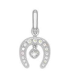 Crystal Horse Shoe Charm