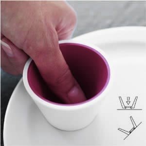 % CUPCUP Saug-Becher, erdbeerROT 2er-Set