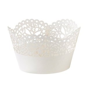 Cupcake-Deko Schmetterling, creme, 10 St