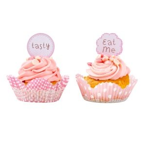 Cupcake Deko-Set, 75 tlg., rosa