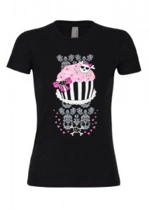 Cupcake Skull Totenkopf Girlie T-Shirt